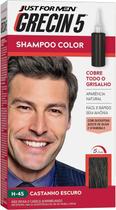 Shampoo Color Grecin 5 Tonalizante Masculino Castanho Escuro 1 unidade