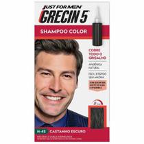 Shampoo color grecin 5 tonalizante masculino castanho escuro 60ml 1 unidade