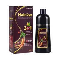 Shampoo Coloração Natural Preto Castanho Roxo 3 Em 1 Instantânea Para Homens E Mulheres Meidu Herbal