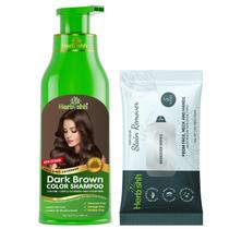 Shampoo Colorante Herbishh Castanho Escuro 500 ml para Cabelos Grisalhos
