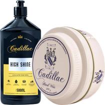 Shampoo Com Cera High Shine 500ml Cadillac Cera Cristalizadora Vitrificadora Hard Wax