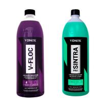 Shampoo Concentrado V-Floc 1,5L + Sintra Pro 1,5L Vonixx
