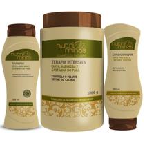 Shampoo Cond 300ml e Máscara 1kg Oliva Nutriminas Cacheados