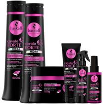 Shampoo + Cond 500ml.+ Masc.300ml+ Protetor + Fluido + Serum Haskell Cavalo Forte Hidra Shampoo + Cond 500ml.+ Masc.300ml+ Protetor + Fluido + Serum Haskell Cavalo Forte Hidra