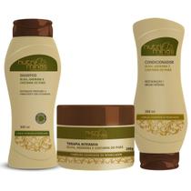 Shampoo Cond e Máscara Oliva e Andiroba Nutriminas Cacheados