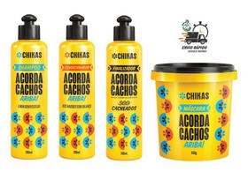 Shampoo Cond Máscara Finalizador Cachos Acorda Cachos Chikas Shampoo Cond Máscara Finalizador Cachos Acorda Cachos Chikas