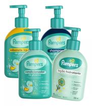 Shampoo +cond +sabonet Líquido+ Loção Hidratante Pampers