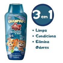 Shampoo Condicionador 3 em 1 Pet 700ml Higiene Cachorro Gato - Cat Dog & Cia
