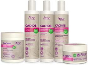 Shampoo + Condicionador 300ml + Mascara 300g + Ativador e Modelador + Gelatina - Cachos Nutritivos Apse Cosmeticos