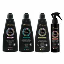 Shampoo + Condicionador +Ativador +Spray Arvensis Crespos