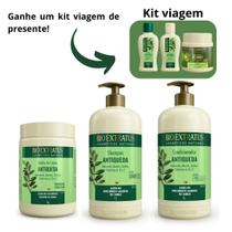 Shampoo condicionador banho de creme Jaborandi Bio Extratus 1L + Kit viagem