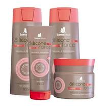 Shampoo + Condicionador + Creme Pentear + Máscara para CabelosFracos e Quebradiços BARROMINAS Silicone Force