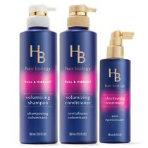Shampoo, condicionador e conjunto de tratamento volumizantes Hair Biology