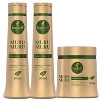 Shampoo Condicionador e Máscara 500g Haskell Murumuru Nutrição Intensa Vegano Sem Parabenos e Corantes Shampoo Condicionador e Máscara 500g Haskell Murumuru Nutrição Intensa Vegano Sem Parabenos e Corantes