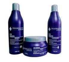 Shampoo Condicionador E Máscara Alto Impacto Diamante - Diamante Profissional
