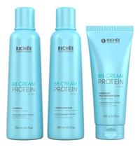 Shampoo Condicionador e Máscara BB Cream Protein 3x650ml