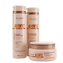 Shampoo Condicionador e Máscara Capilar Nutrição e Reposição Selagem dos Fios Fortificante 250ml Tratamento Completo Kit 3 Passos Profissional -Blissé Shampoo Condicionador e Máscara Capilar Nutrição e Reposição Selagem dos Fios Fortificante 250ml Tratamento Completo Kit 3 Passos Profissional -Blissé