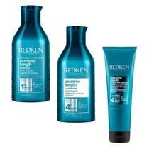 Shampoo Condicionador e Máscara Hidratação e Crescimento Redken Extreme Length Tratamento Antiquebra