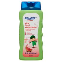 Shampoo, Condicionador e Sabonete Líquido Infantil 3 em 1 Equate - Melancia 355ml