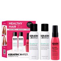 Shampoo, Condicionador e Spray de Tratamento Keratin Complex - Trio para Cabelos Saudáveis (100ml + 50ml)