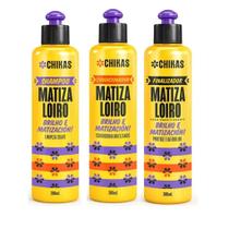 Shampoo Condicionador +Finalizador Matiza Loiro Chikas 300ml