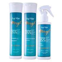 Shampoo Condicionador Fluido Termo Ativo Liso Agi Max Kit Soller