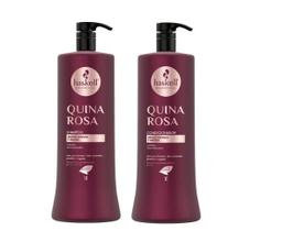 Shampoo + Condicionador Haskell Quina Rosa 1 Litro - Para Cabelos Danificados Shampoo + Condicionador Haskell Quina Rosa 1 Litro - Para Cabelos Danificados