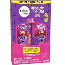 Shampoo + Condicionador Infantil Salon Line 300+200ml Todecacho Uva