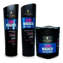 Shampoo Condicionador Máscara Liso Mágico Arroz Hidrabell Shampoo Condicionador Máscara Liso Mágico Arroz Hidrabell