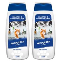 Shampoo Condicionador Matacura Antipulgas Gatos 200ml 2un