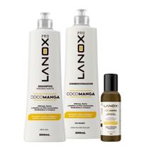 Shampoo + Condicionador + Oleo Coco Manga Lanox Pro Trihair