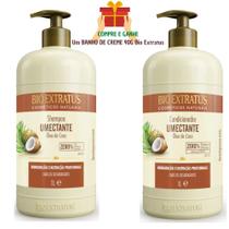 Shampoo Condicionador Óleo De Coco 1l Bio Extratus + Brinde