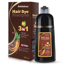 Shampoo de coloração de cabelo Bablabear Chestnut Brown 500mL para cabelos grisalhos