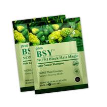 Shampoo de coloração de cabelo BSY Noni Black Hair Magic 12 mL x 6 saquetas