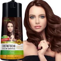 Shampoo de coloração de cabelo Herbishh para cabelos grisalhos castanho 400 ml