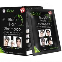 Shampoo de cor de cabelo instantâneo Shampoo semi-permanente shampoo de cabelo - 10-Bag/Box (preto) - UniForU