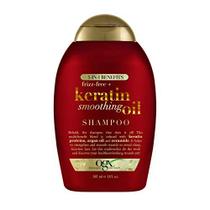 Shampoo de óleo de alisamento frizz-free + queratina, 5 em 1, para Cabelo Frizzy, Cabelo Brilhante - OGX