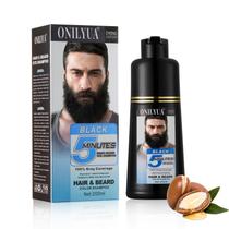 Shampoo de tintura de barba TYAYW Black para homens com lavagem e condicionador Shampoo de tintura de barba TYAYW Black para homens com lavagem e condicionador
