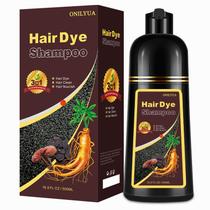 Shampoo de tintura de cabelo Agthyuve 3 em 1, café, 500 ml, cobertura 100% cinza