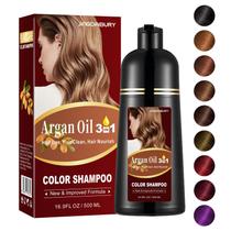 Shampoo de tintura de cabelo Agthyuve Blonde Brown 500mL com óleo de argan