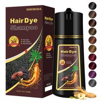 Shampoo de tintura de cabelo Agthyuve Light Brown 500mL 3 em 1 para homens e mulheres