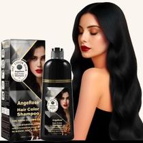 Shampoo de tintura de cabelo AngeRose 3 em 1 Instant Herb Natural Black
