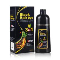 Shampoo de tintura de cabelo BELEZALIB Instant Black 500mL, capa 100% cinza