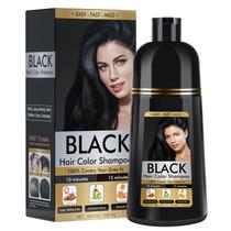 Shampoo de tintura de cabelo BOJICA Black 500mL 3 em 1 para cabelos grisalhos