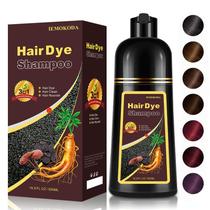 Shampoo de tintura de cabelo com cobertura 100% cinza marrom escuro 500mL Shampoo de tintura de cabelo com cobertura 100% cinza marrom escuro 500mL