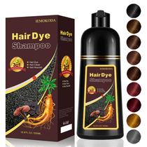 Shampoo de tintura de cabelo com cobertura cinza 3 em 1 marrom claro