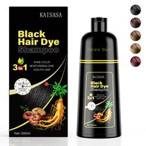 Shampoo de tintura de cabelo KAISASA Black 3 em 1 500mL para mulheres e homens Shampoo de tintura de cabelo KAISASA Black 3 em 1 500mL para mulheres e homens