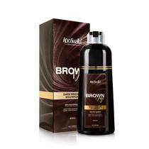 Shampoo de tintura de cabelo KoosWalla Brown 3 em 1 400 ml para cabelos grisalhos