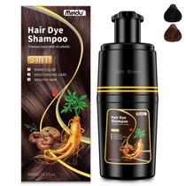 Shampoo de tintura de cabelo MEIDU 3 em 1 preto para mulheres e homens 360ml
