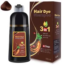 Shampoo de tintura de cabelo MEIDU Dark Brown 500mL 3 em 1 à base de ervas